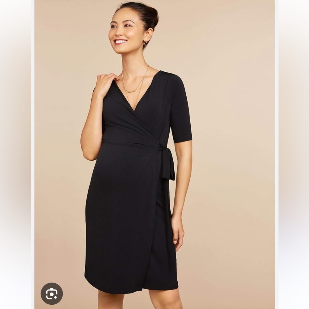Motherhood Maternity Black Wrap Dress